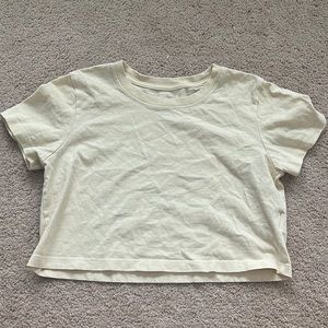 Yellow crop t shirt